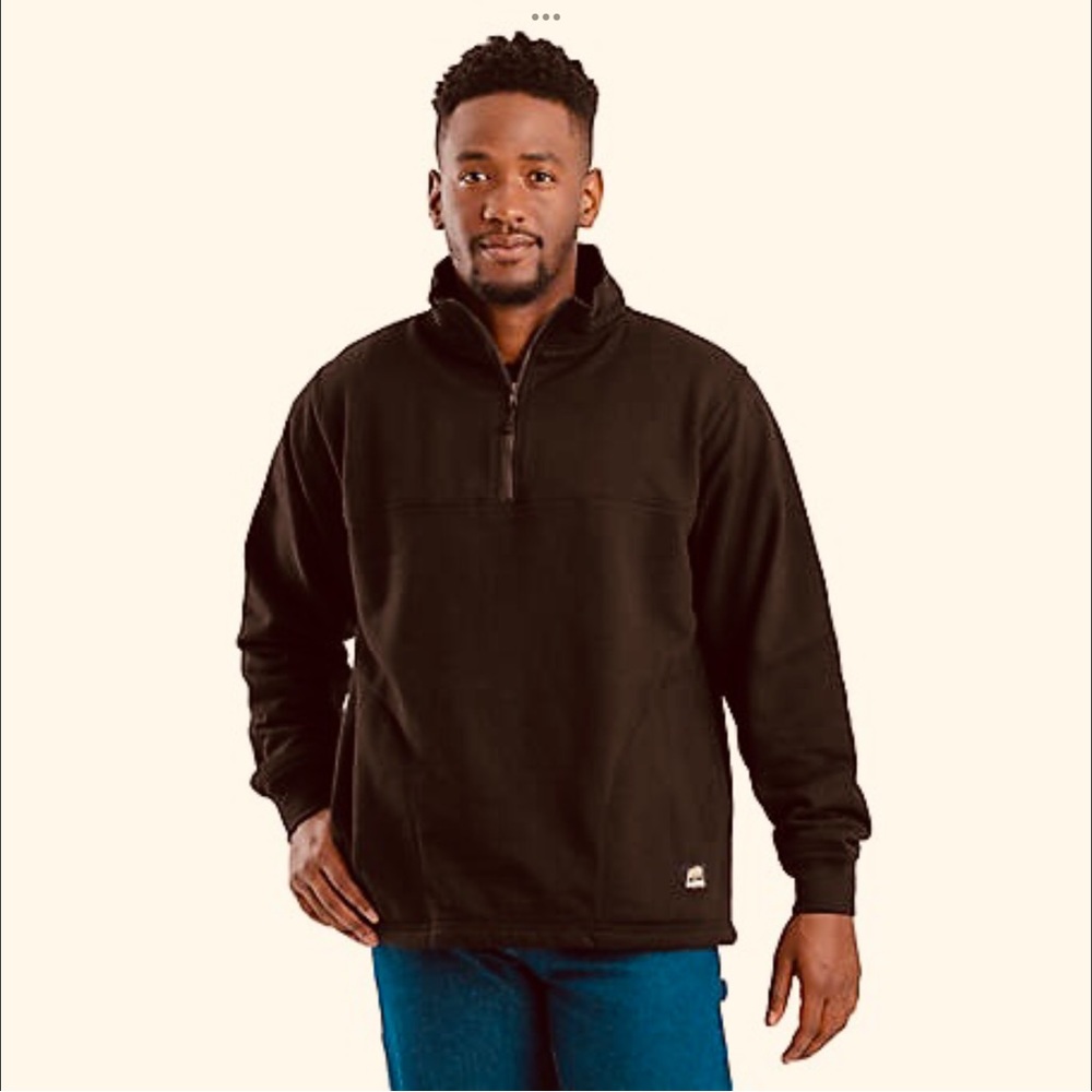 Berne Thermal Lined Quarter Zip-Chocolate